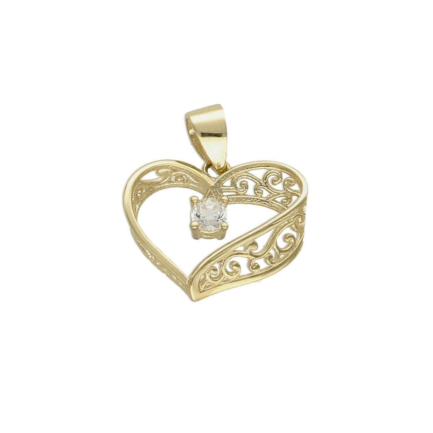 Złota zawieszka grawerowane serce ZA 6701. Złota zawieszka. Złota zawieszka serce. Złota zawieszka w kształcie serca. Idealna zawieszka na prezent. zawieszka dla ukochanej..jpg